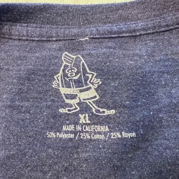 Birdwell Beach Britches Mens XL Blue Birdie Graphic T-Shirt Tri-Blend Made in CA - Picture 3 of 7